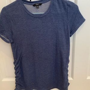 Blue shirt with side detailing